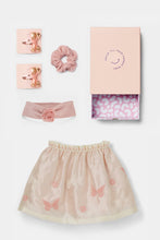 Load image into Gallery viewer, Stych Girls&#39; Pink Taffeta Embroidered Butterfly Skirt &amp; Accessories Gift Box Gift Wrapped Ages 3-5 &amp; 6-8 years 