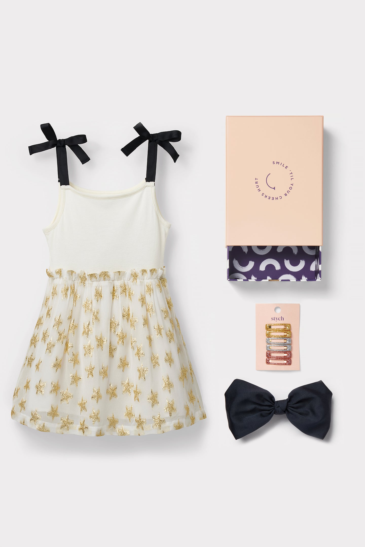Stych Girl's Pretty Luxe Star Tulle Dress & Accessories Gift Box Gift Wrapped Ages 3-4, 5-6, 7-8