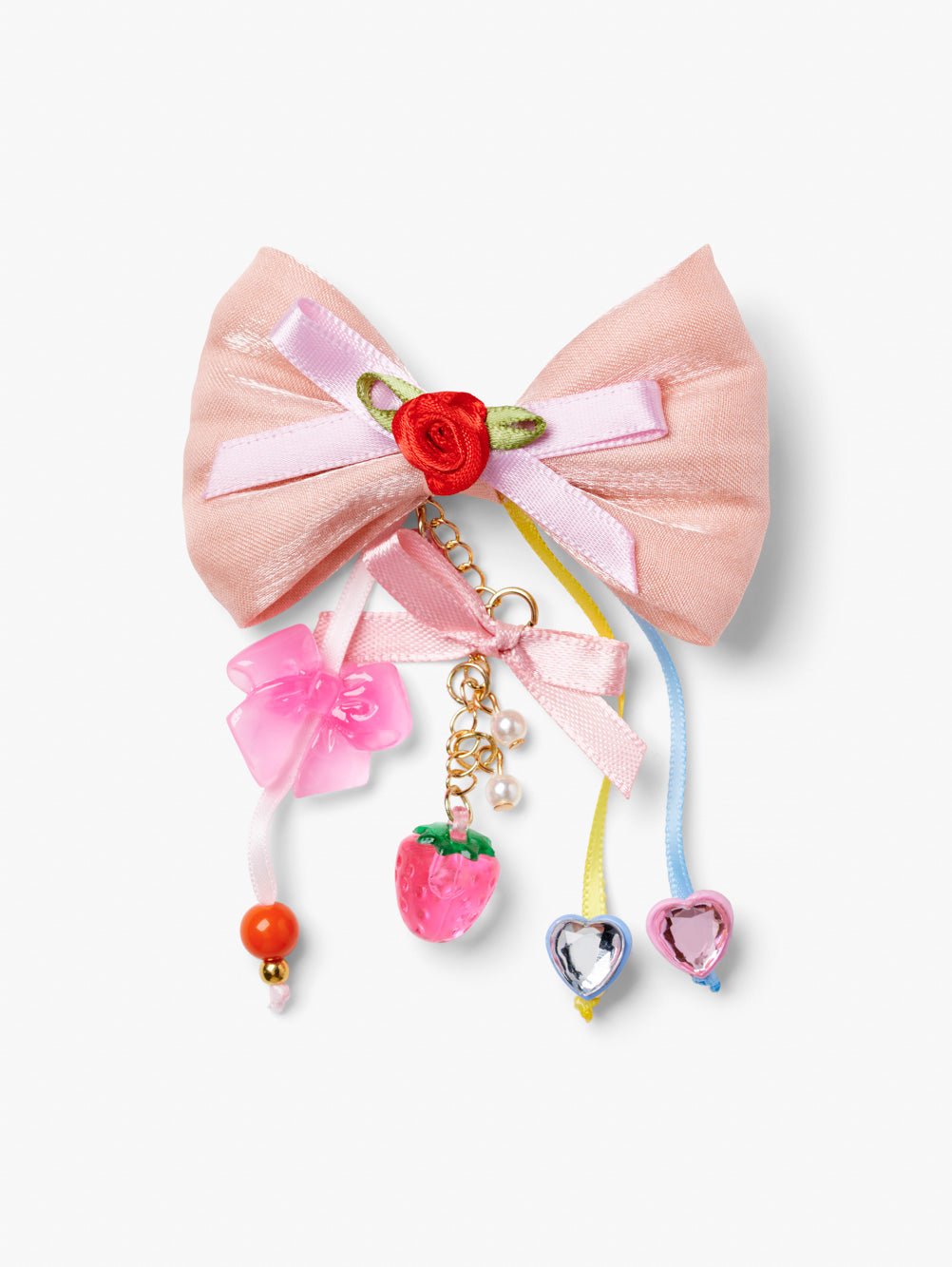 Pink Statement Charm Bow Hair Clip