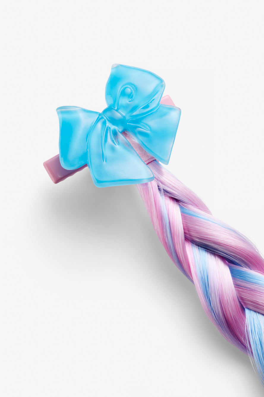 Pink Faux Hair Bow Clip
