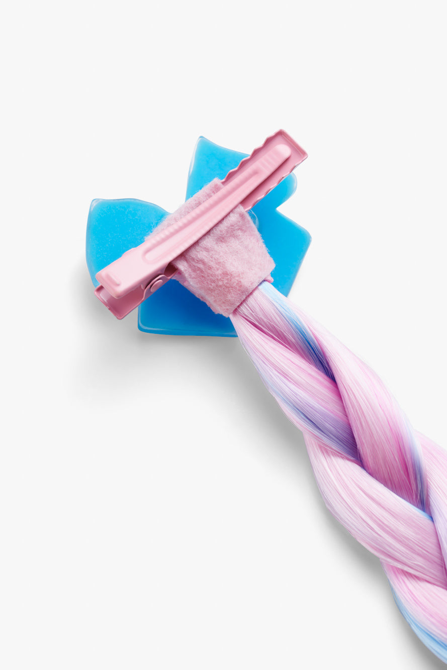 Pink Faux Hair Bow Clip