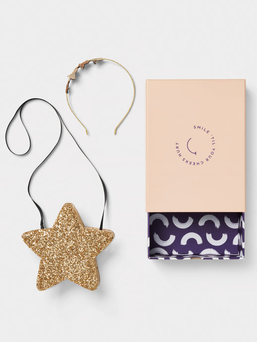 Stych Girl's Gold Star Bag & Accessories Gift Set 