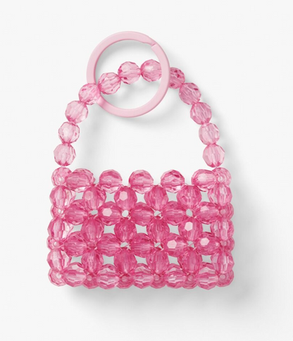 Beaded Mini Tote Bag Charm