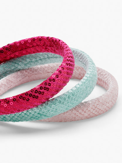 Sequin Sparkle Headband Ivory Pink