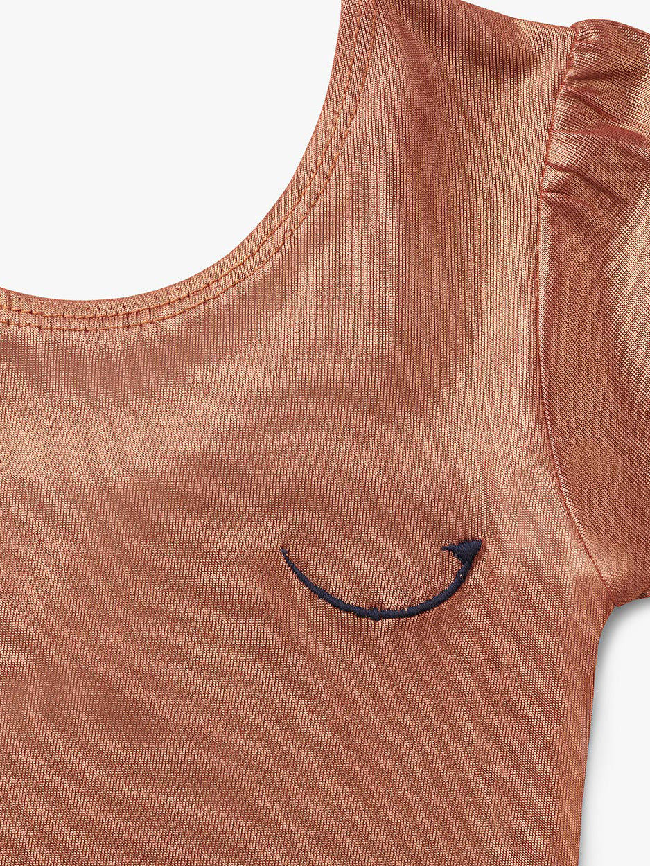 Metallic Rose Gold Print Leotard