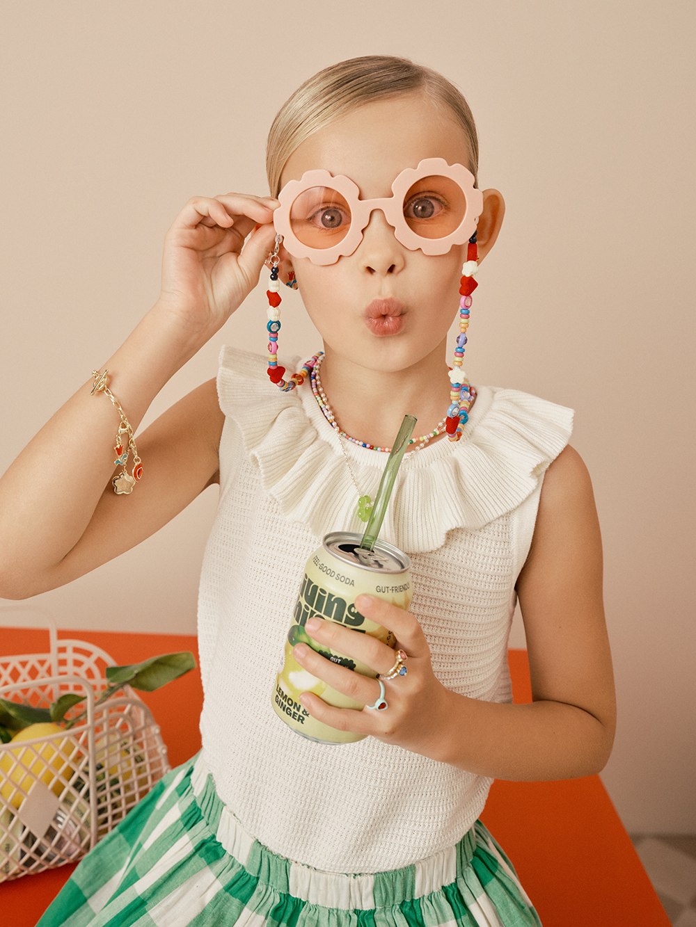 Blush Pink Flower Sunglasses