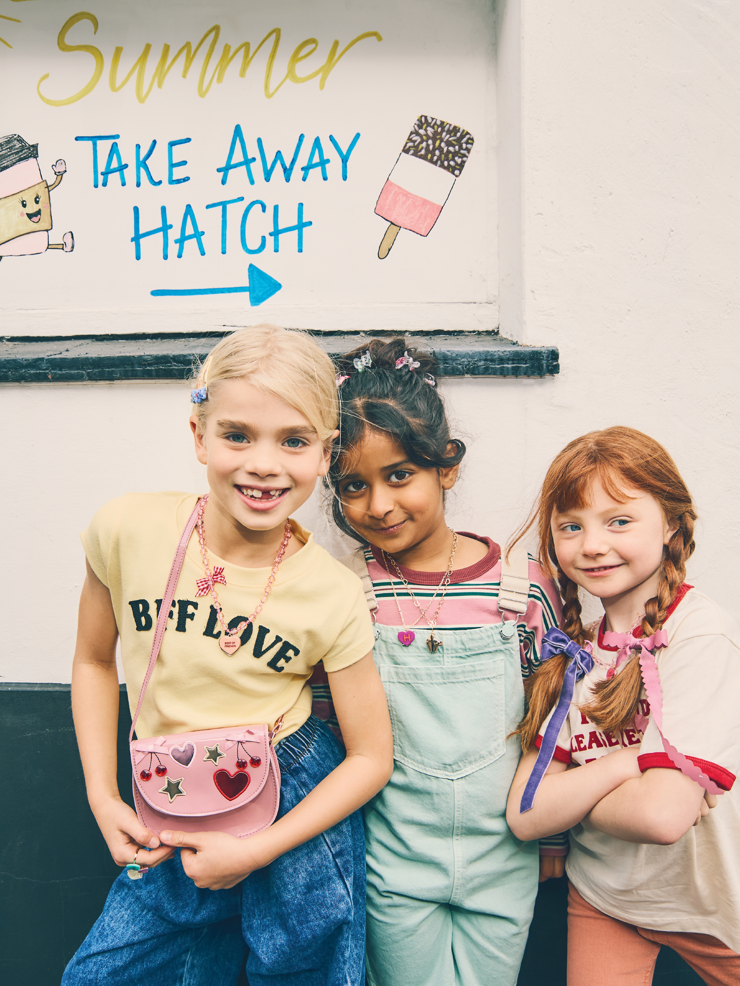 BFF Heart Beaded Necklace Set 2 Pack