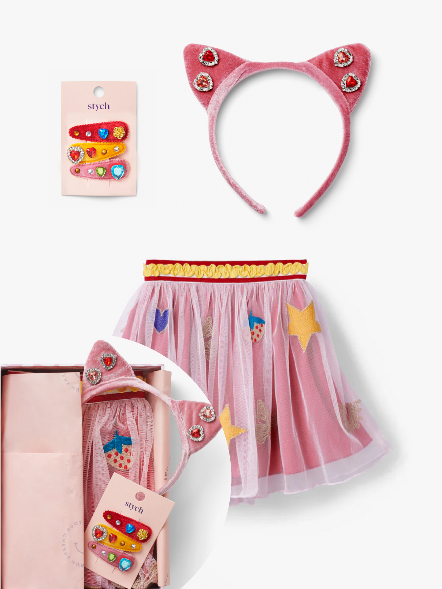 Star Tulle Skirt and Gem Accessories Gift Box