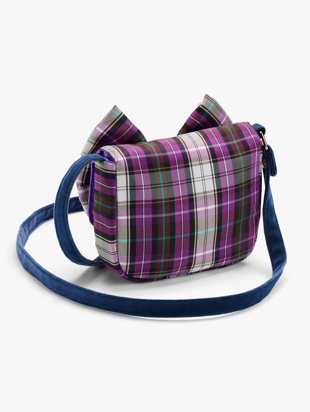 Check Taffeta Bow Crossbody Bag