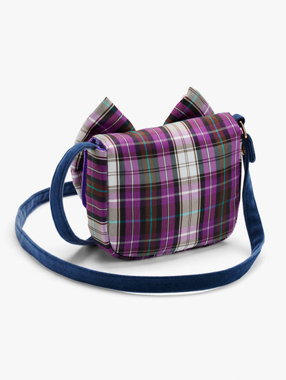 Check Taffeta Bow Crossbody Bag