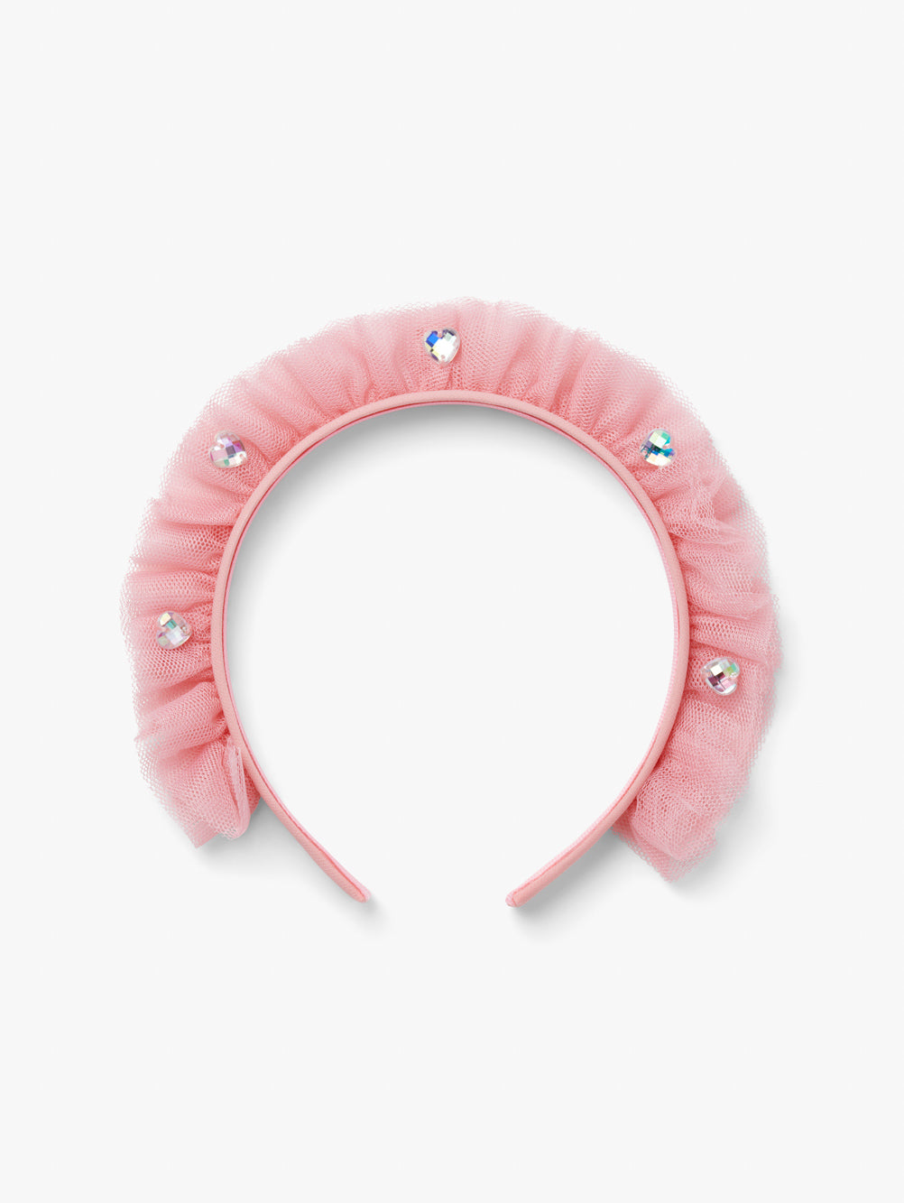 Pink Tulle and Gem Headband