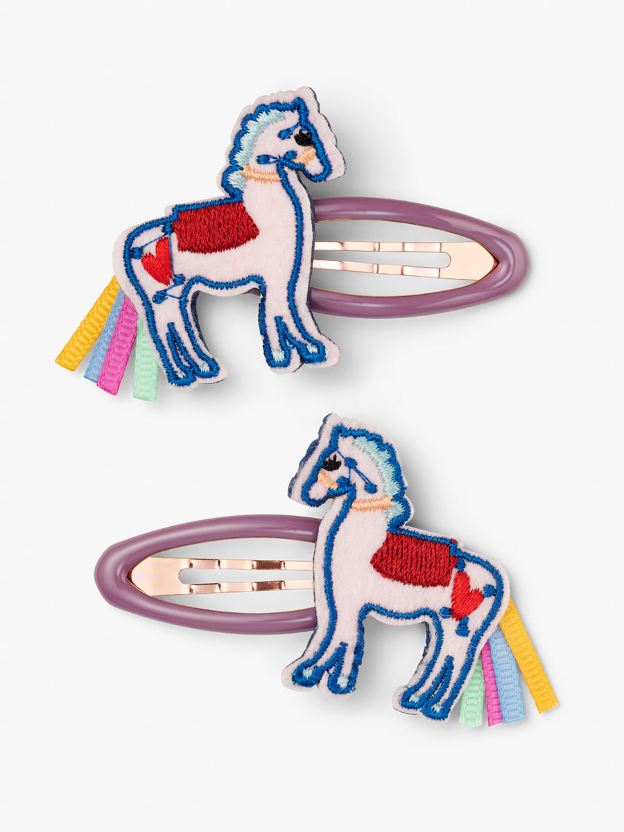 Unicorn Heritage Patch Hair Clips