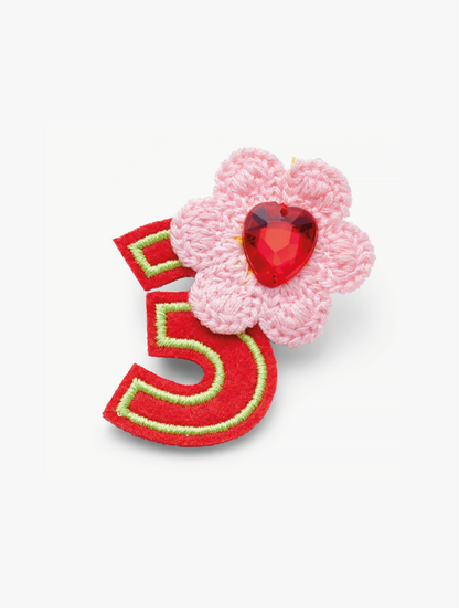 Flower Crochet Birthday Badge