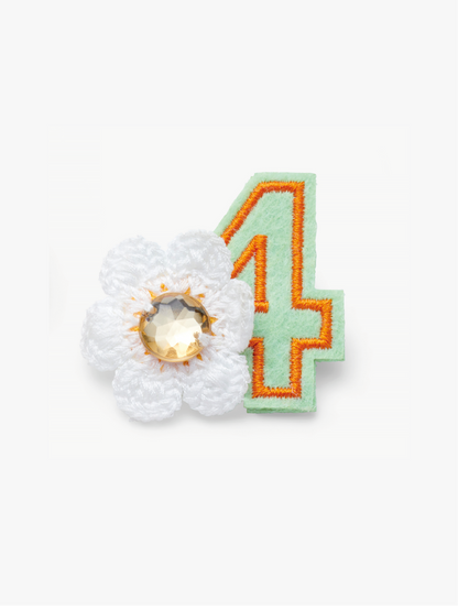 Flower Crochet Birthday Badge