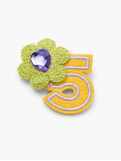 Flower Crochet Birthday Badge