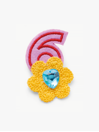 Flower Crochet Birthday Badge