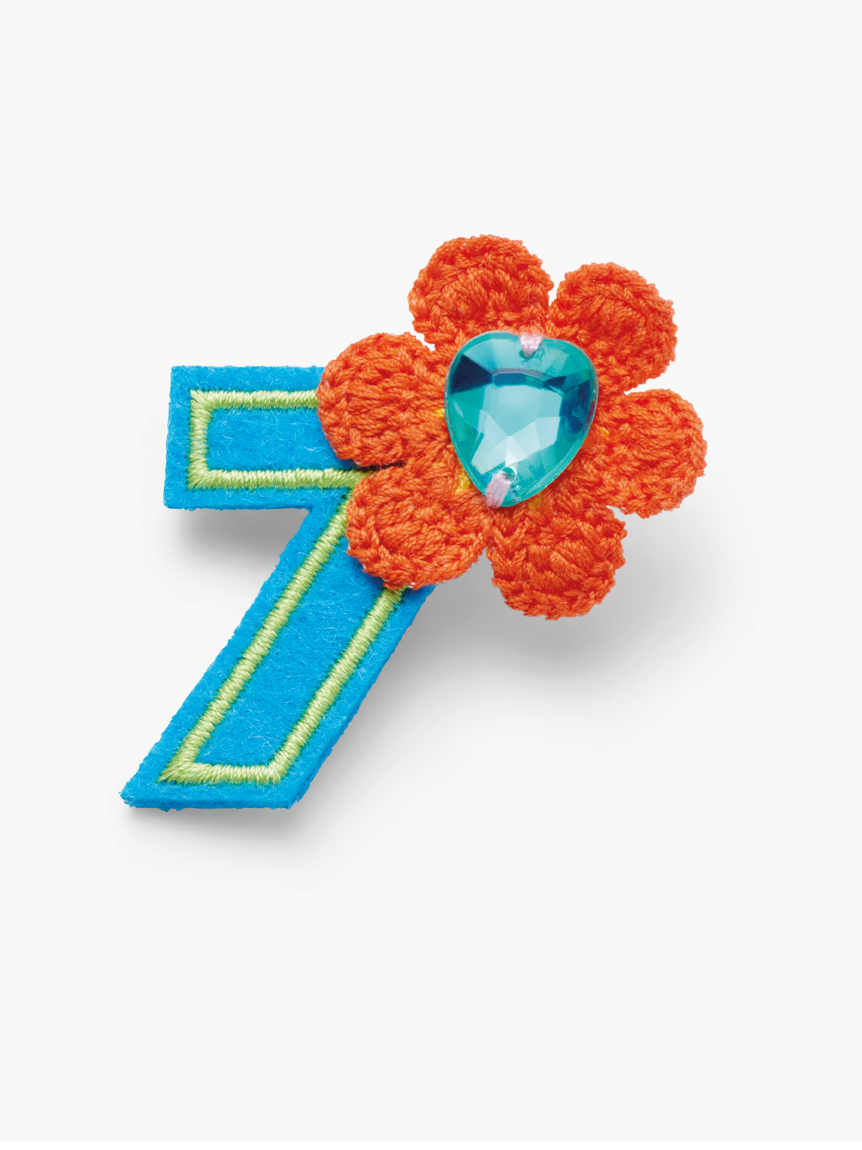 Flower Crochet Birthday Badge