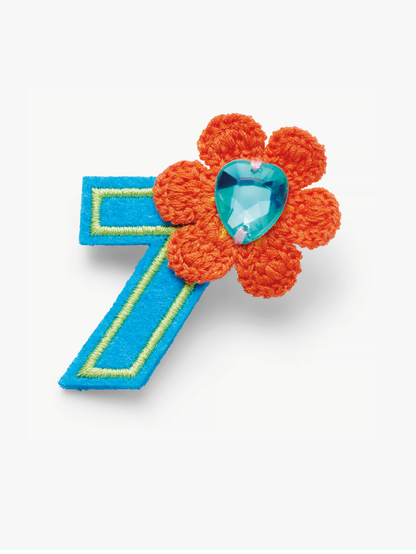 Flower Crochet Birthday Badge