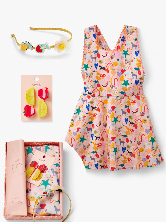 Rainbow Fruit Dress and Accessories Gift Box