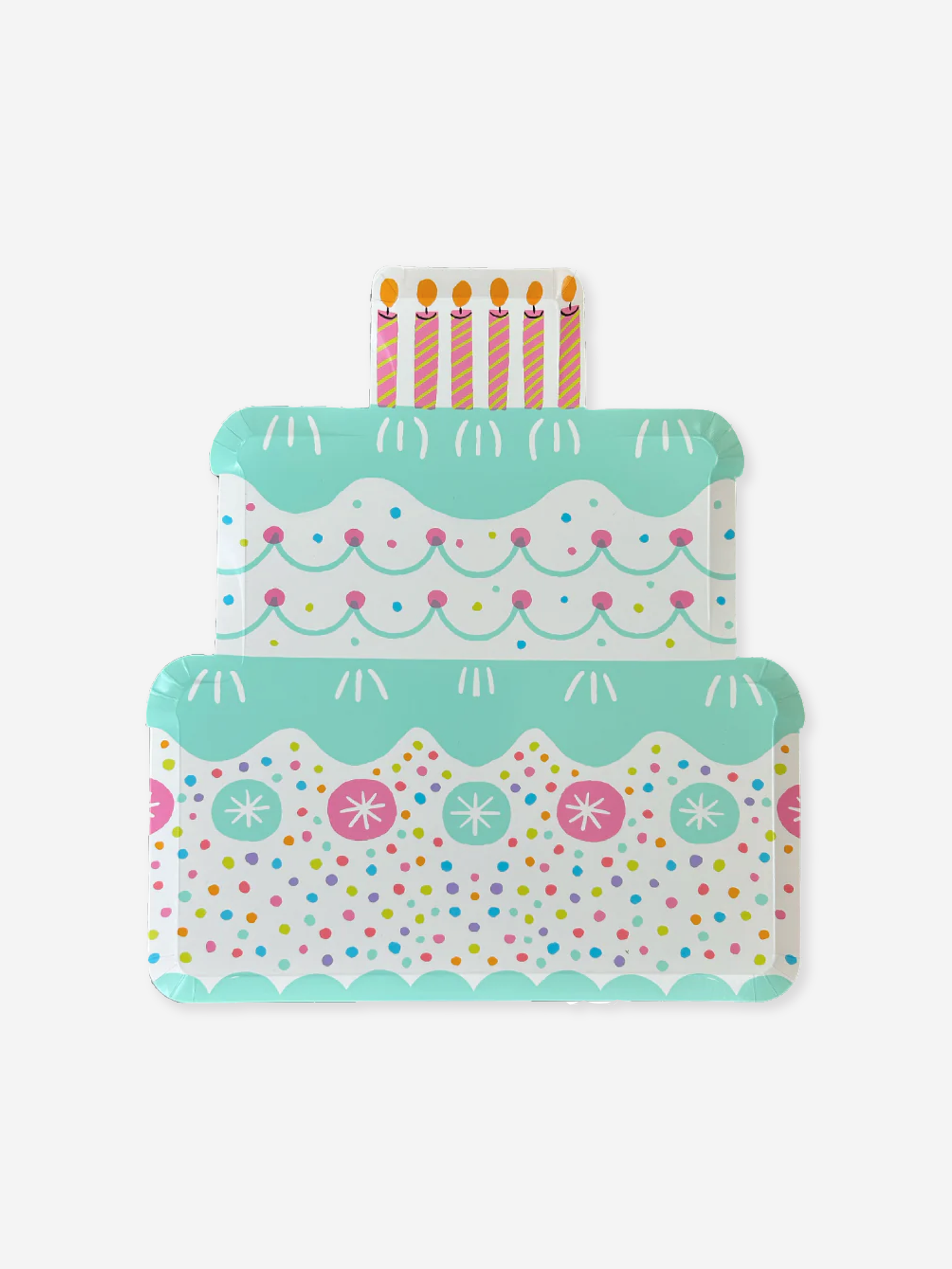 Birthday Cake Print Dinner Plate (x8)