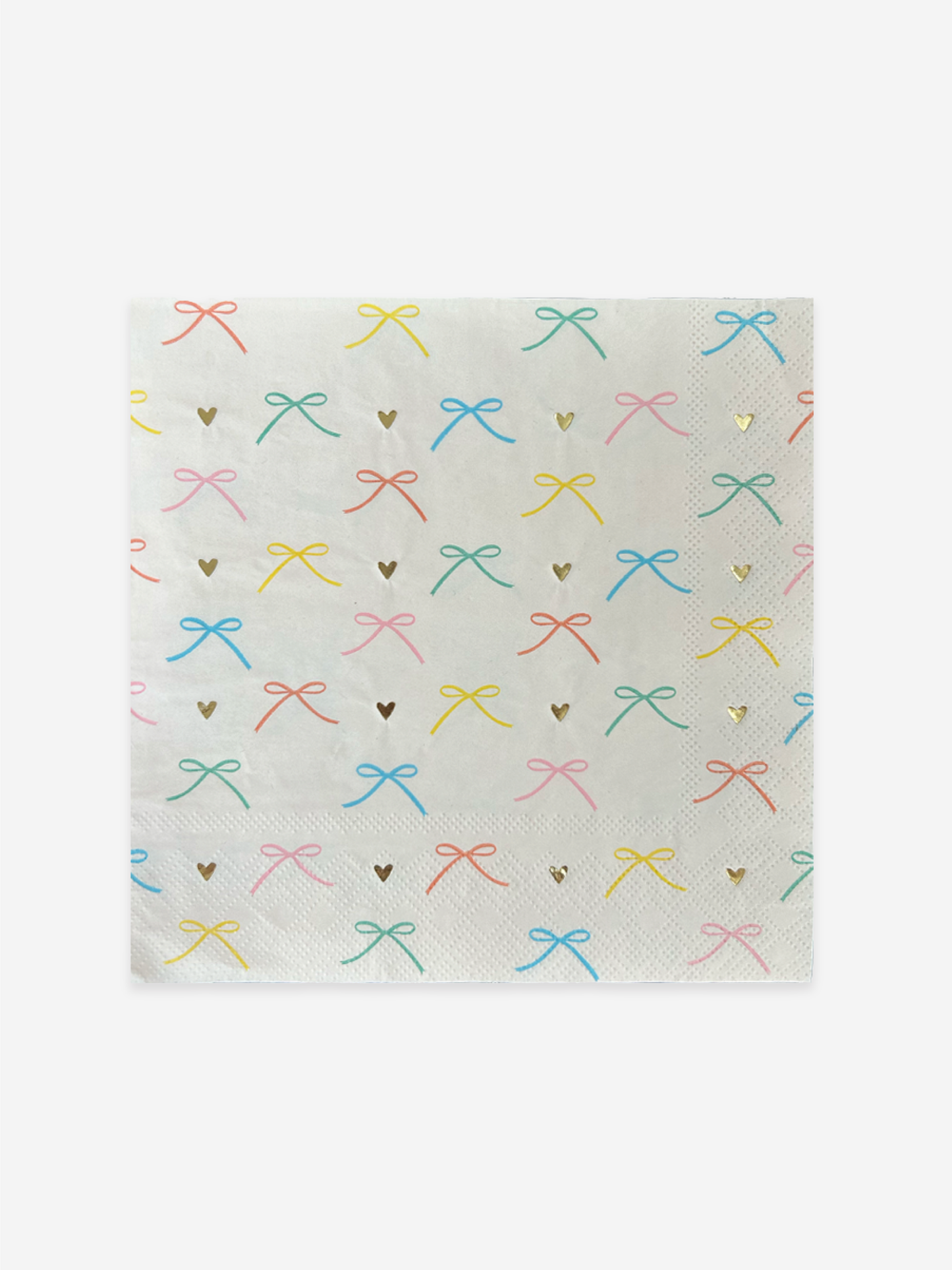 Bow & Foil Heart Large Napkins (x16)