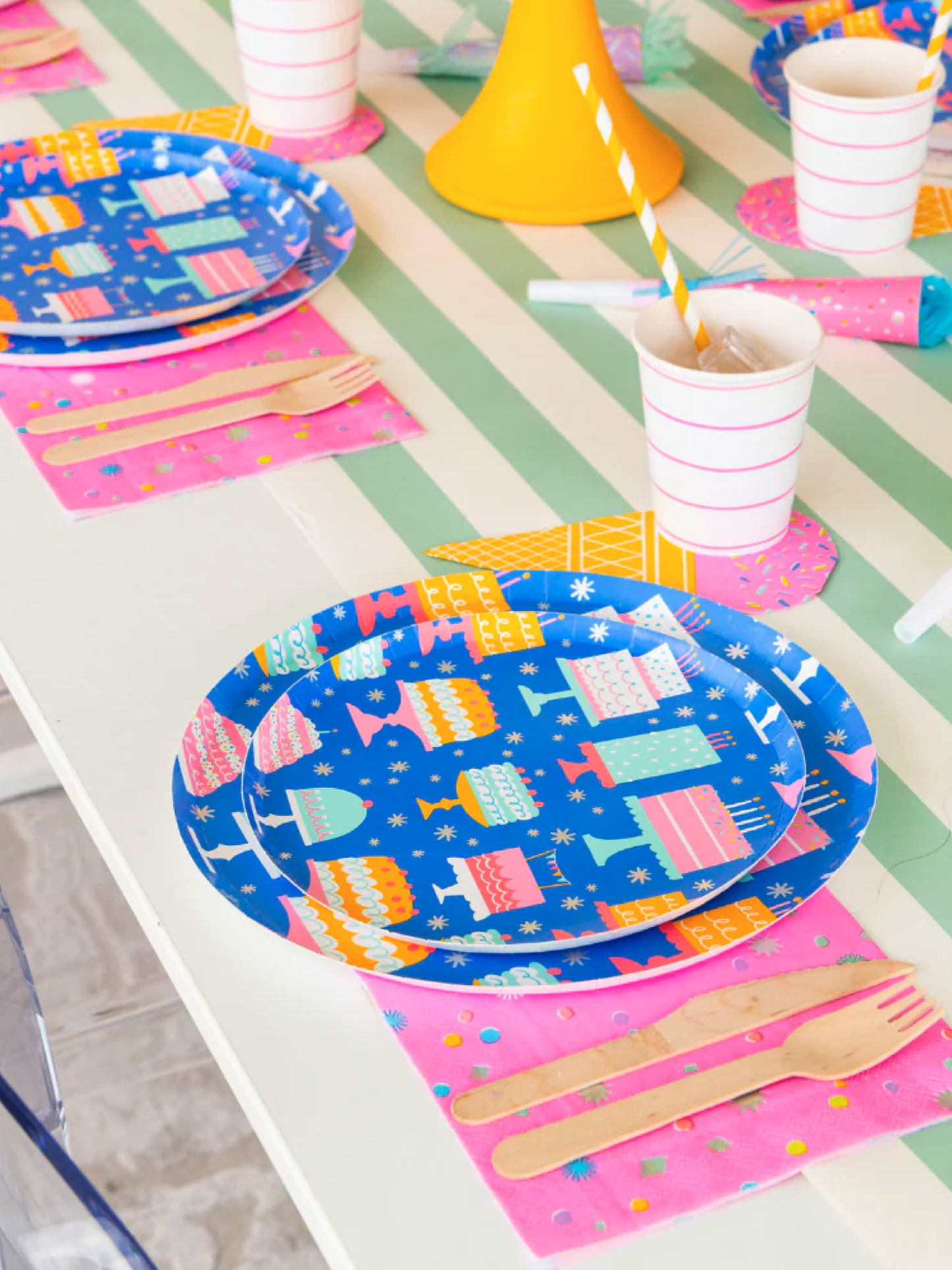 Pink Confetti Large Napkins (x16)