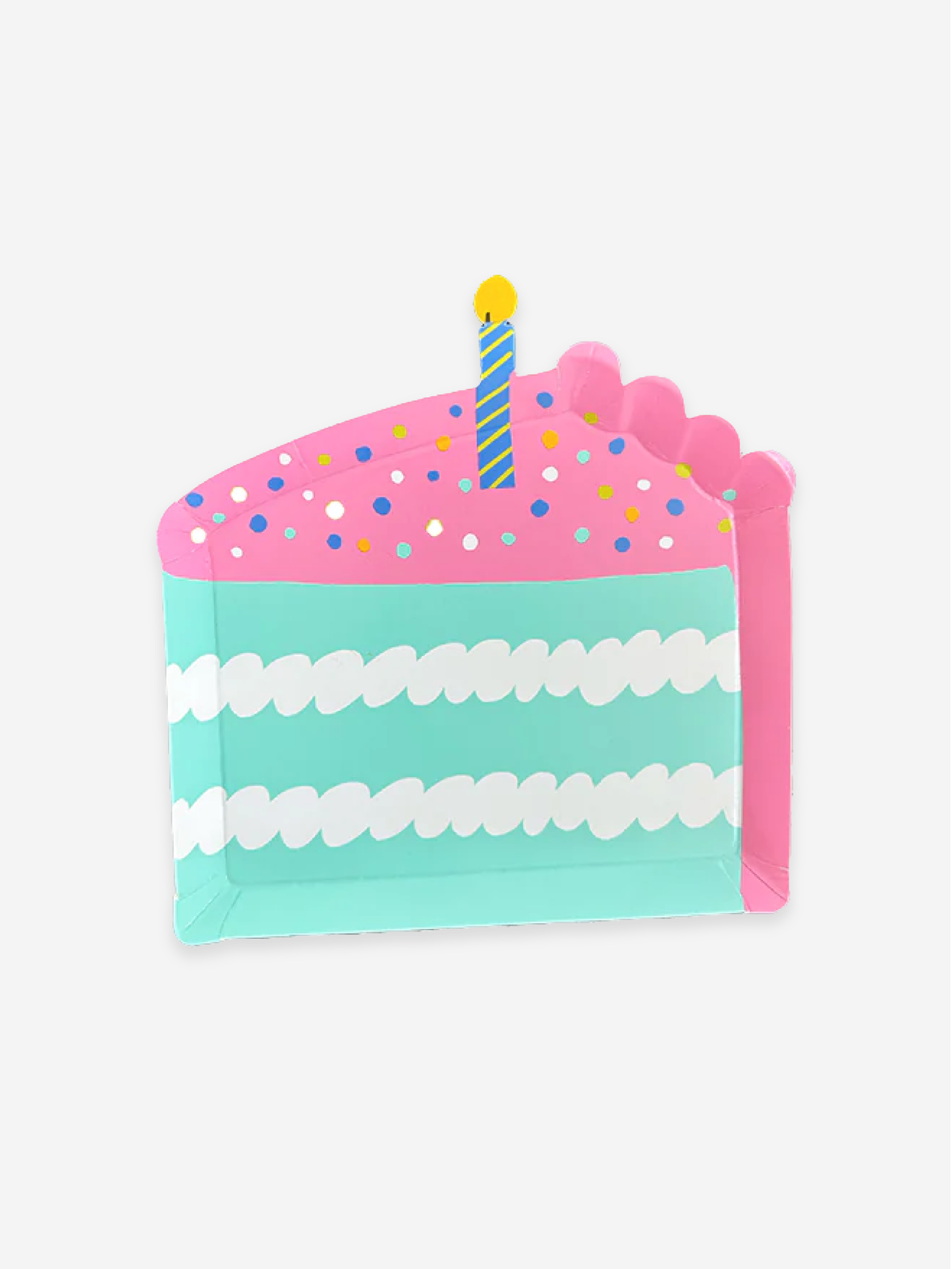 Birthday Cake Slice Print Small Plate (x8)