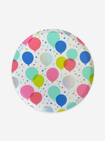 Birthday Balloon Print Dinner Plates (x8)