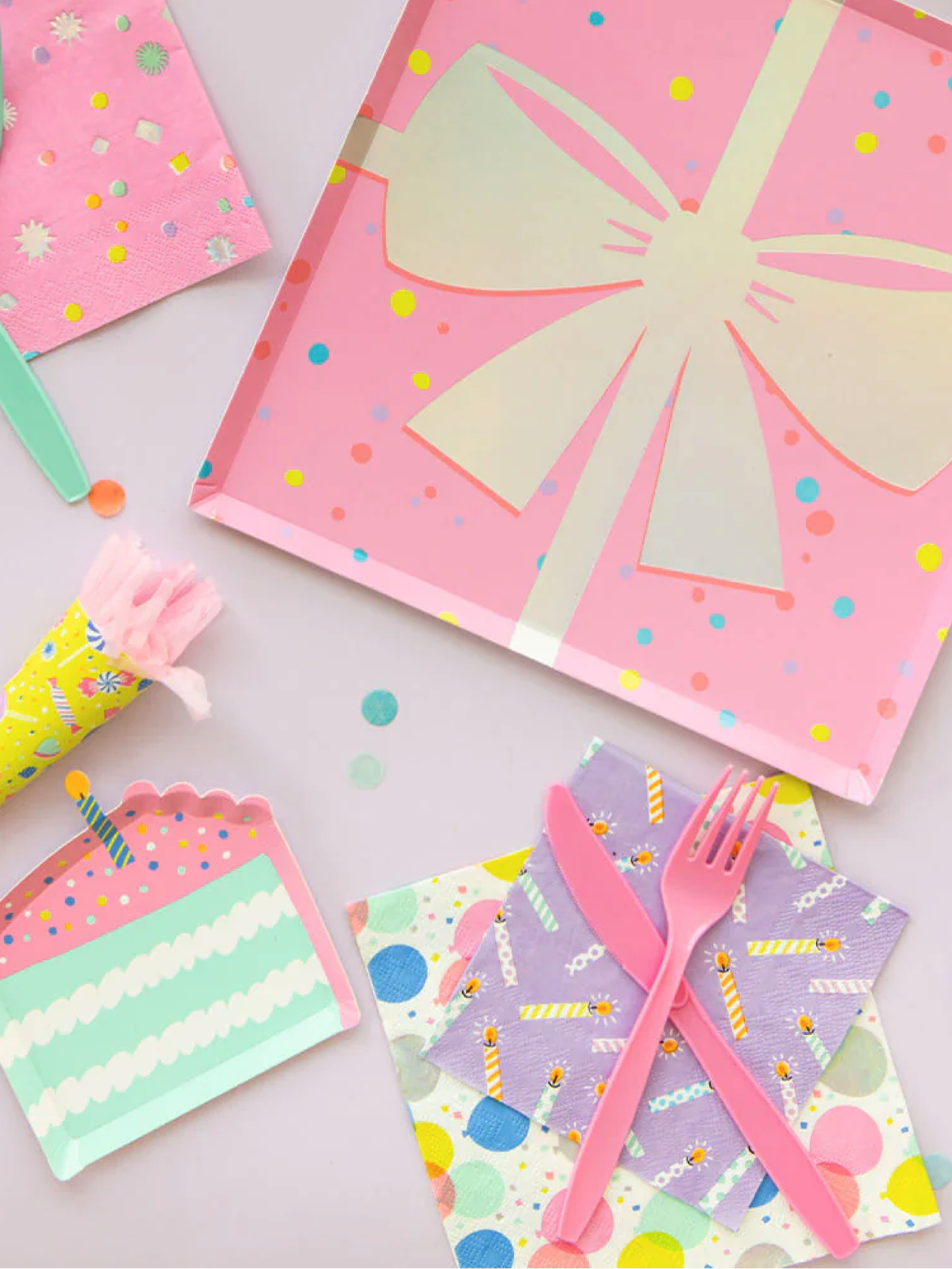 Lilac Candle Print Small Napkins (x16)