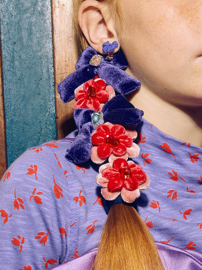 Bow and Flower Gem Hair Bands