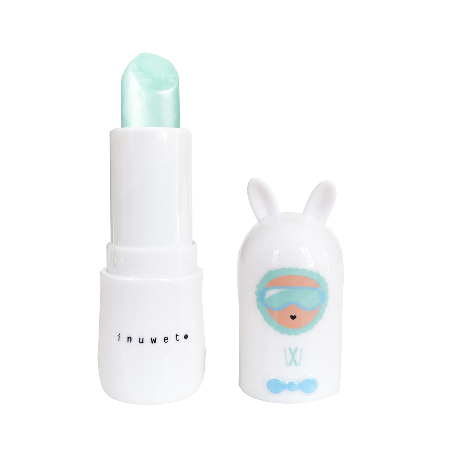 INUWET Brand Kid Friendly cupcake -scented Lip Balm with Ski character face packaging snow white