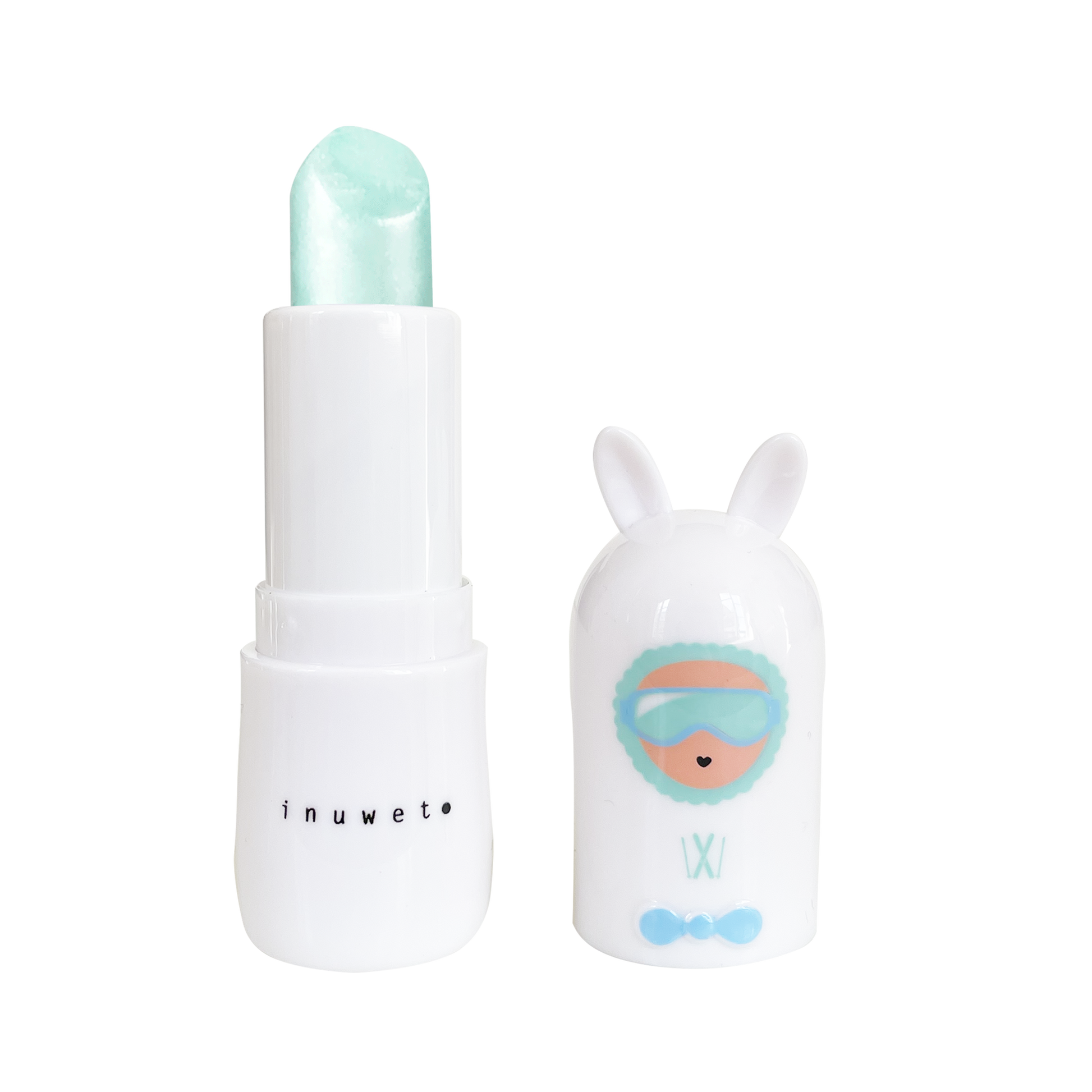 INUWET Brand Kid Friendly cupcake -scented Lip Balm with Ski character face packaging snow white