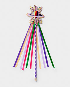 STych Girl's Glow Girl Wand Ribbon Wand With Patch Applique Detail 