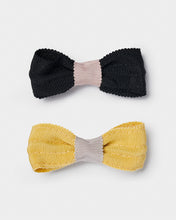 Load image into Gallery viewer, Stych Girls&#39; Grosgrain Ribbon Hair Clip Duo - Yellow &amp; Black 