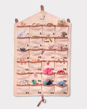 Load image into Gallery viewer, Stych Girl&#39;s Pink Keepsake 24 Pocket Advent Calendar With Hanging Tabs