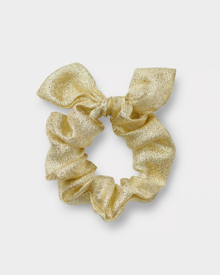 Stych Girl's Iridescent Gold Bow Scrunchie