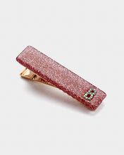 Load image into Gallery viewer, Stych Girls&#39; Initial Pink Glitter Hair Clip