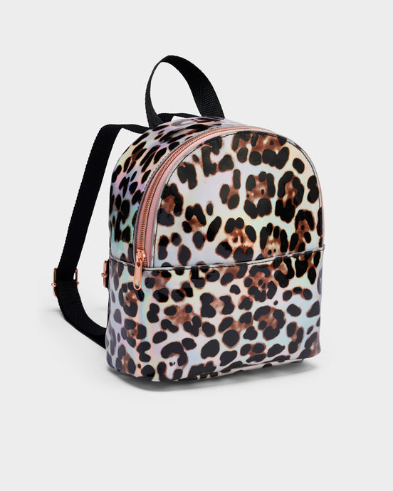 Stych Girls' Leopard Print PU Backpack | one size 