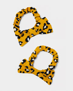 Leopard print bow scrunchies | Scrunchie
