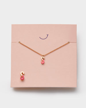 Initial Necklace & Pin Badge Set | Jewellery