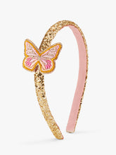 Load image into Gallery viewer, Pink Embroidered Butterfly Headband