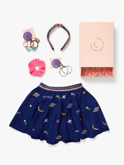 Stych Girl's Glow Girl Themed Star Skirt & Accessories  Gift Box Ages 3-5 & 6-8 years