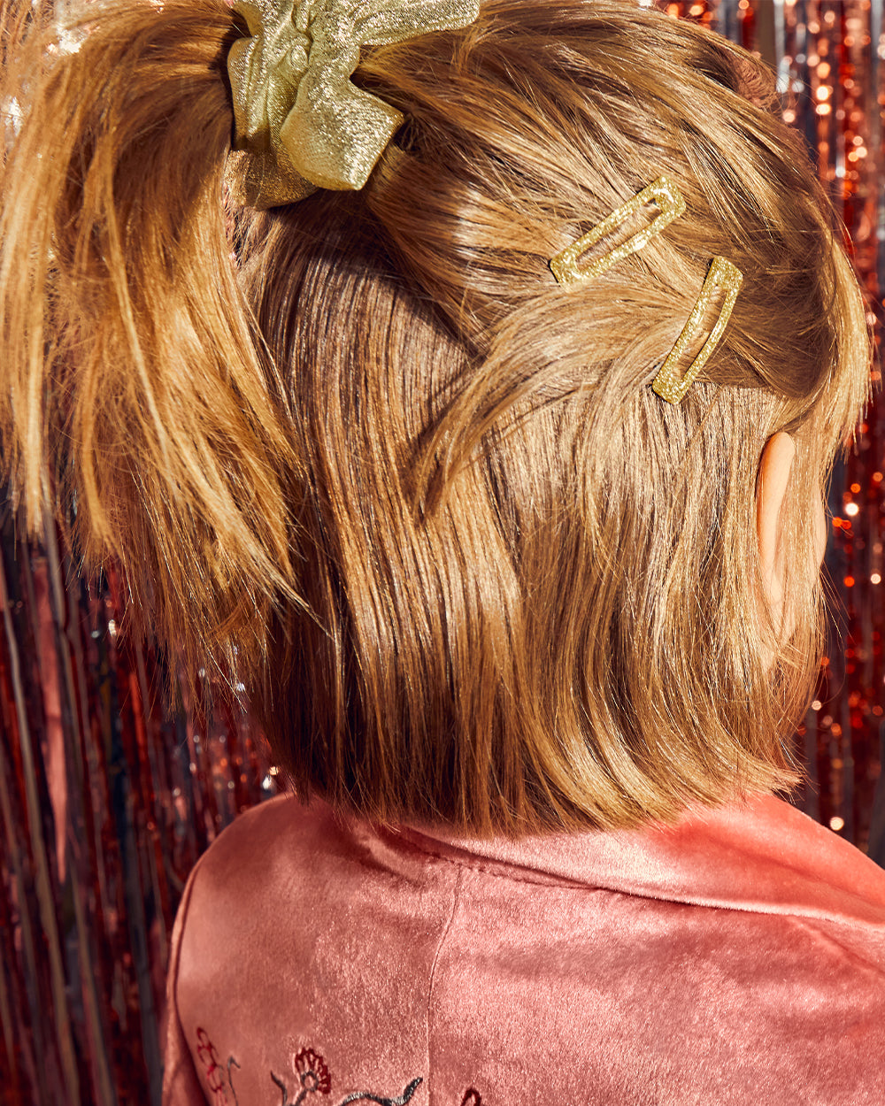 Iridescent Gold Bow Scrunchie